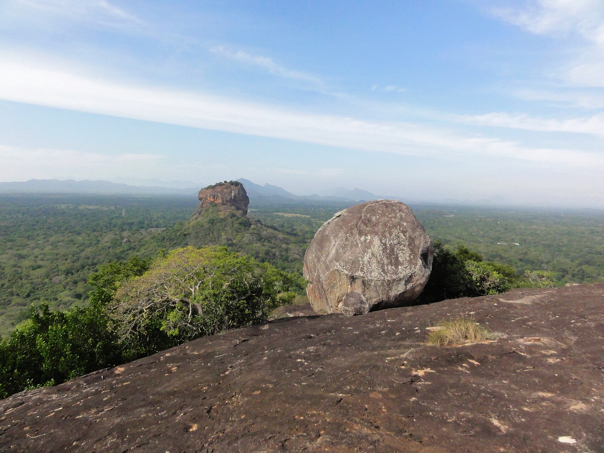 Sigiriya day tour from Colombo - view of Sigiriya from Pidurangala Rock